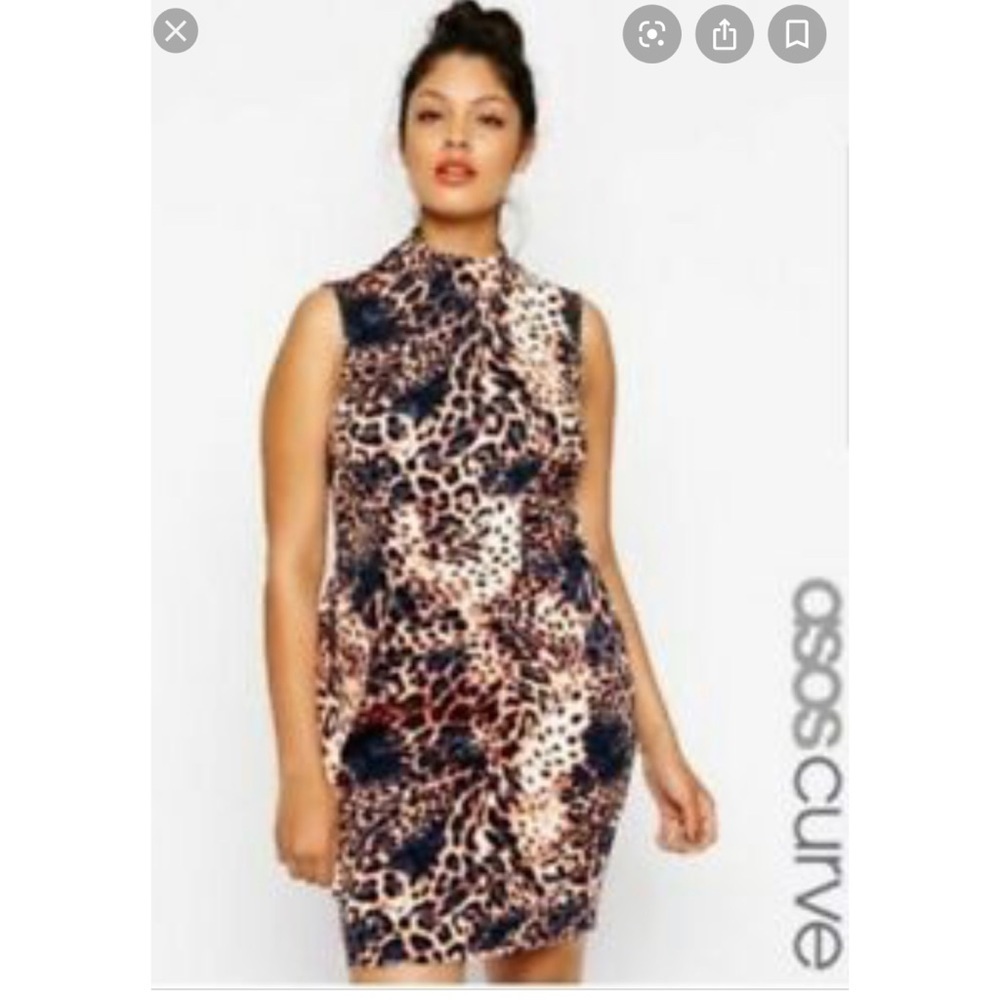 ASOS curve leopard print dress 22W